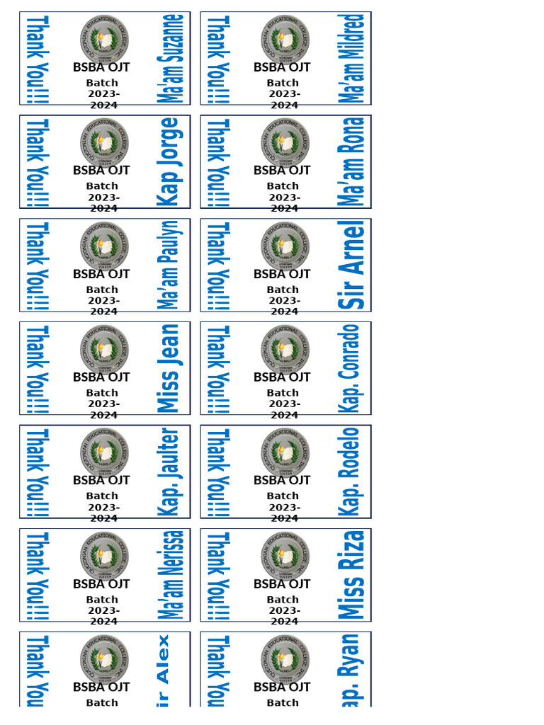 Bsba-Bscs Electric Fan Sticker | PDF
