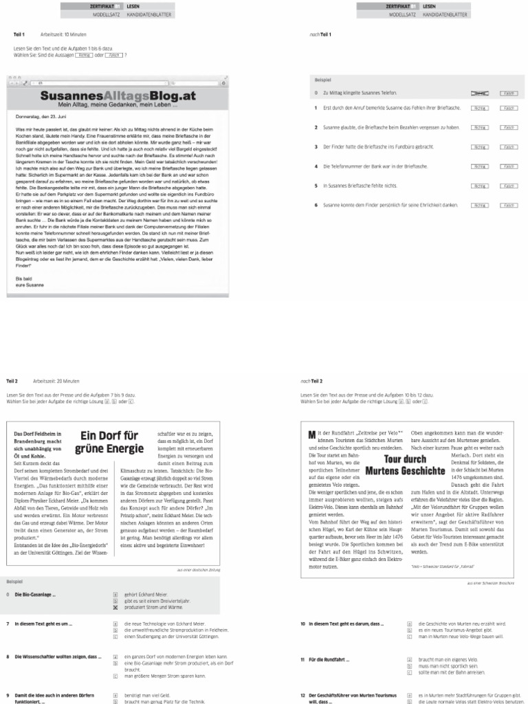Goethe Modelltest B1 Pdf