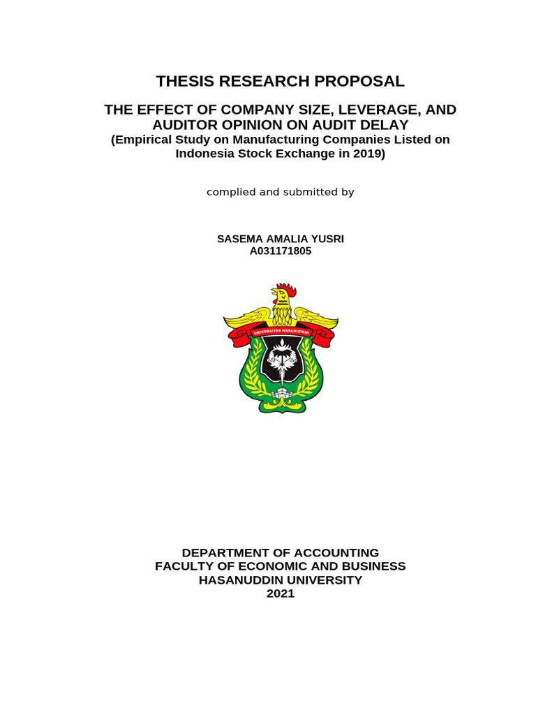 (ENG) Thesis Research Proposal | PDF