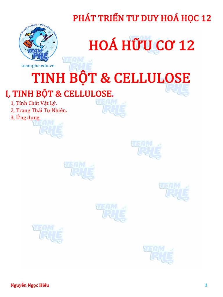 Buoi 20 23 Tinh Bot Cellulose | PDF
