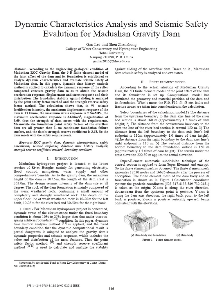 Dynamic Characteristics Analysis and Seismic Safety Ealuation For ...