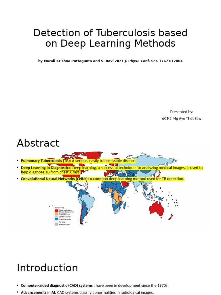 Deep Learning for Tuberculosis Detection | PDF | Deep Learning ...