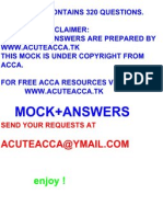 ACCA F1 CBE MOCK WITH ANSWERS || WWW.ACUTEACCA.TK