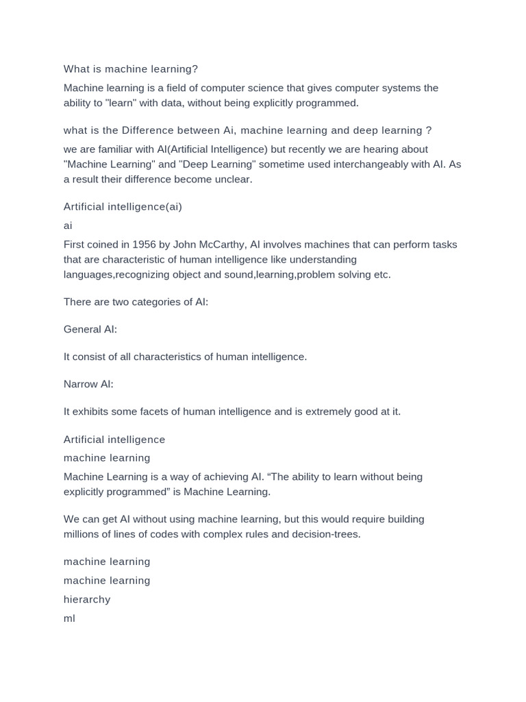 What Is Machine Learning | PDF