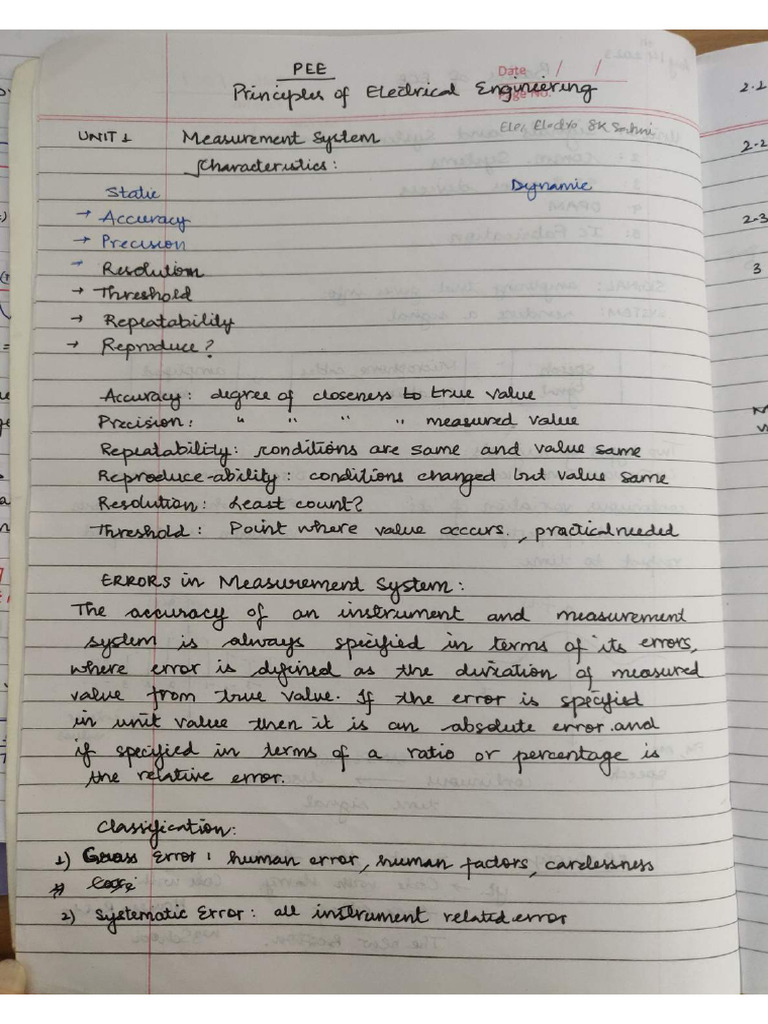 PEE Class Notes IT-1 Midsem | PDF