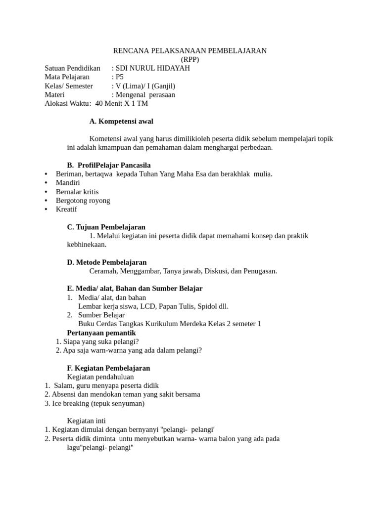 RPP p5 | PDF