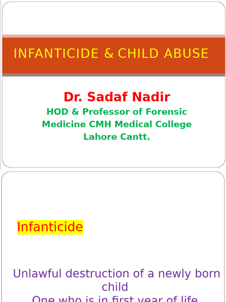 Child Abuse Infanticide | PDF