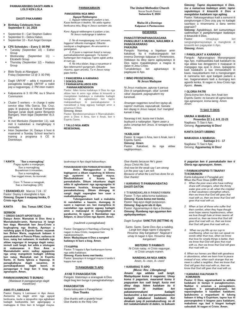 Liturgy September 8 2024 Pdf