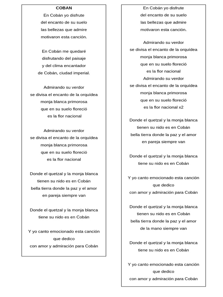 Cancion Coban | PDF