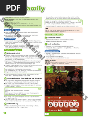 New English Adventure L1 U2 - Teacher's Book | PDF