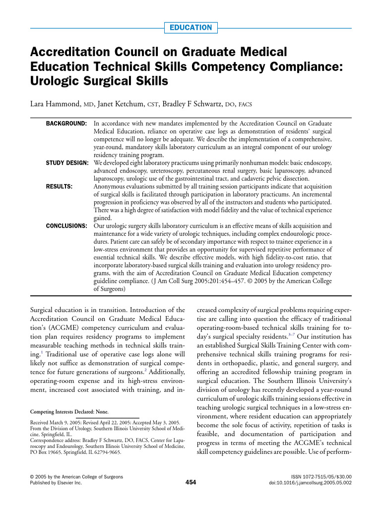 Accreditation Council On Graduate Medical | PDF