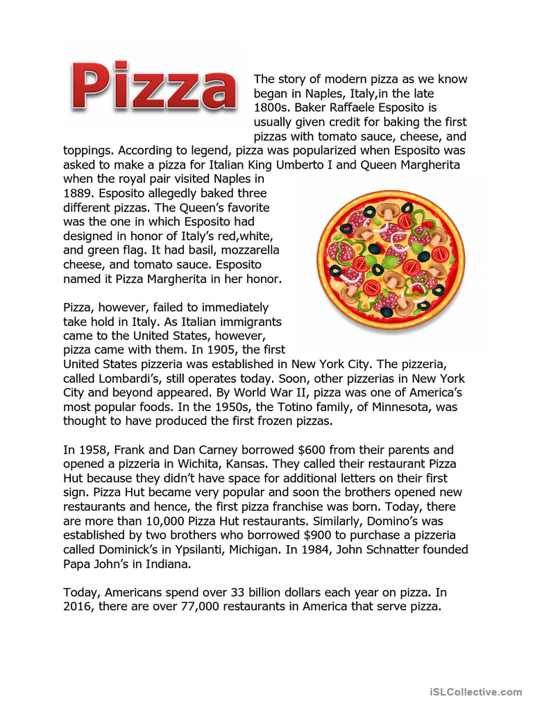 The History of Pizza | PDF