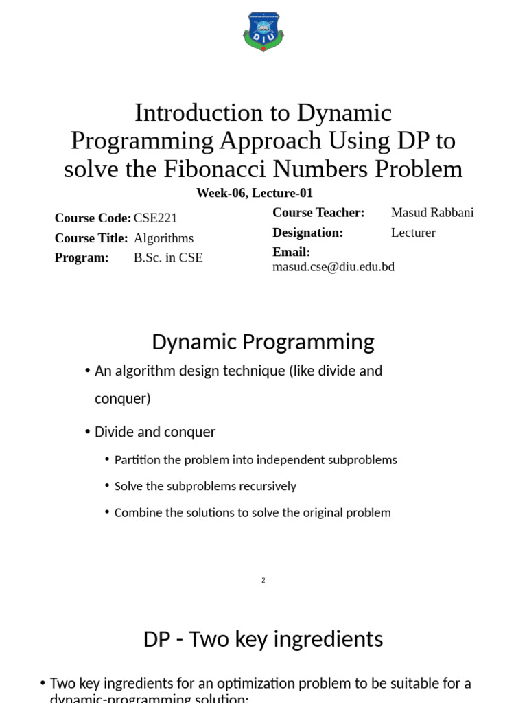 11 w 6 l 1 introduction to dynamic programming approach using dp pdf