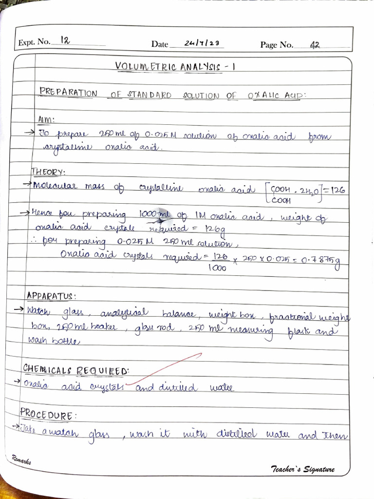 Volumetric Analysis | PDF