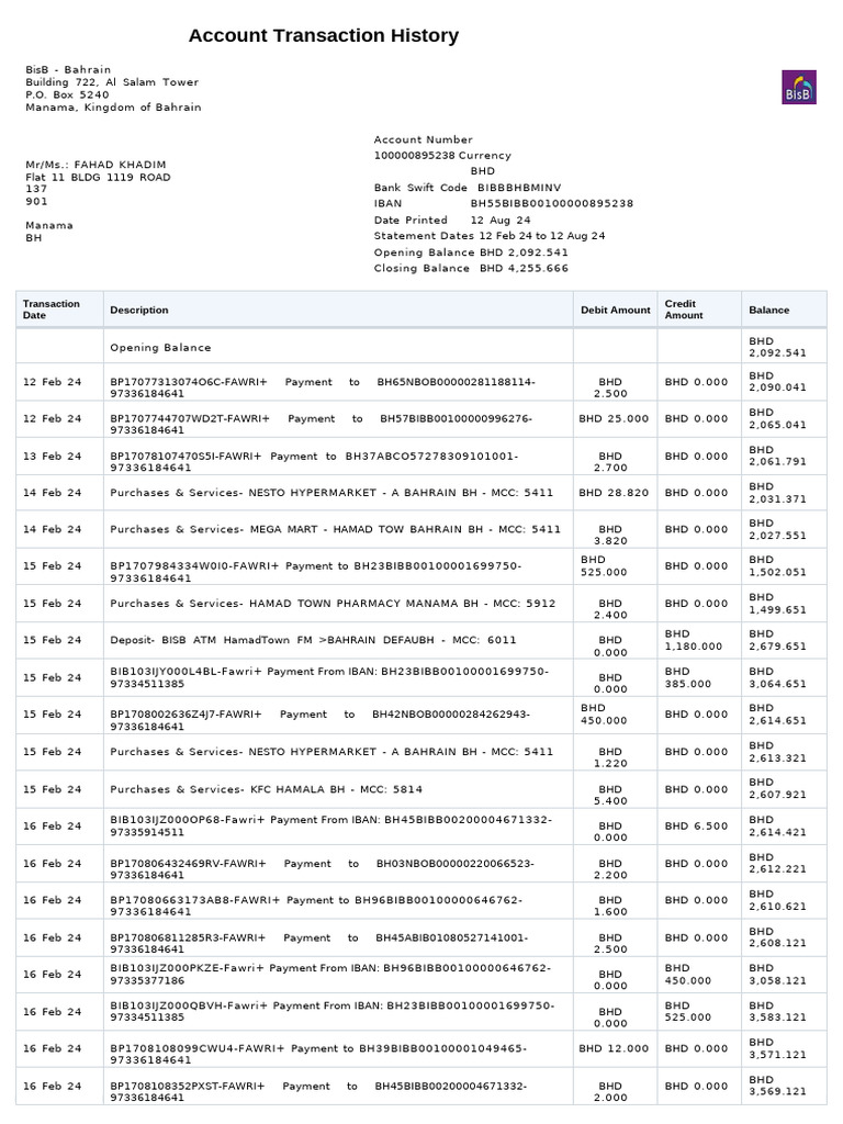 AccountMovements | PDF