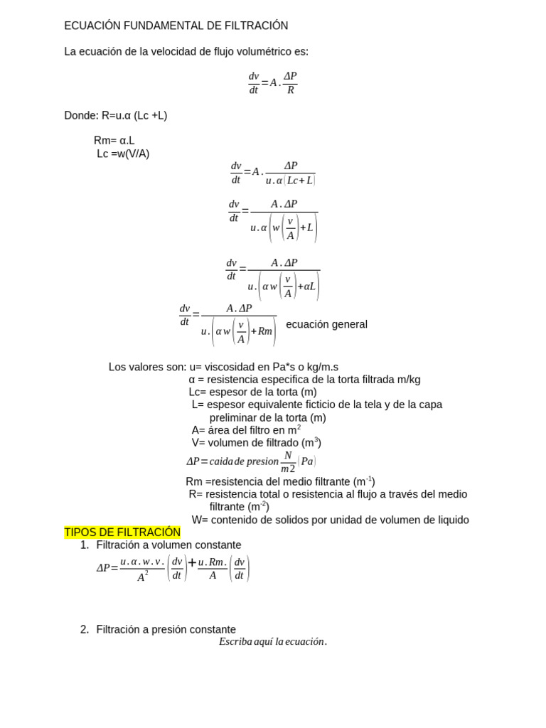 dv dt A. ΔP R: dv dt A. ΔP u - α Lc L dv dt A - Δp u - α w v A L dv dt ...