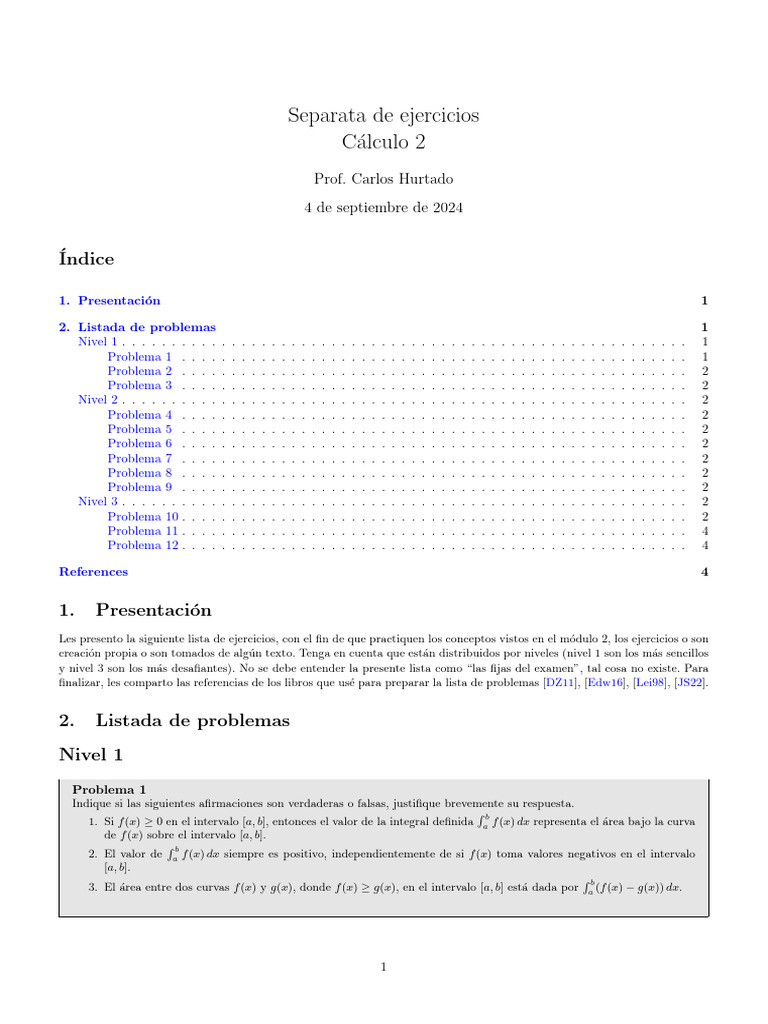 Problemas Calc 2 M2 | PDF
