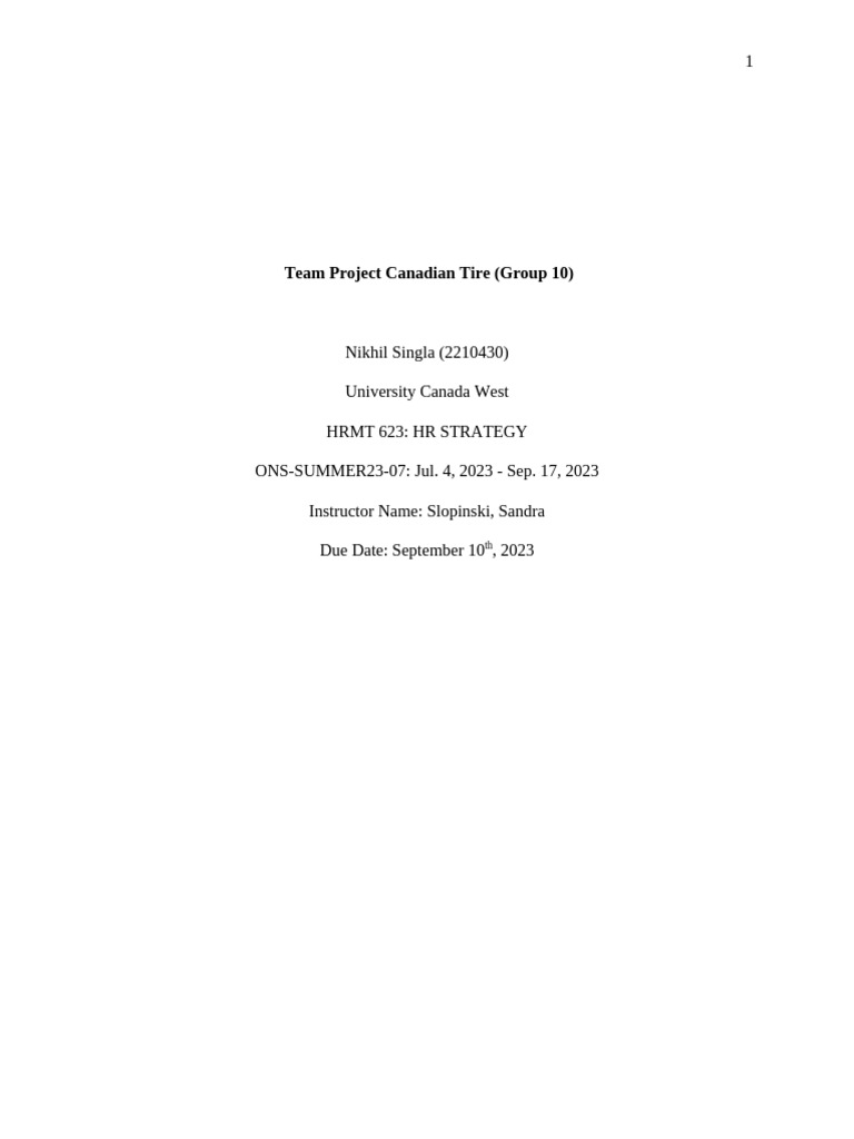 Canadian Tire's Organizational Structure Analysis | PDF | Corporate ...