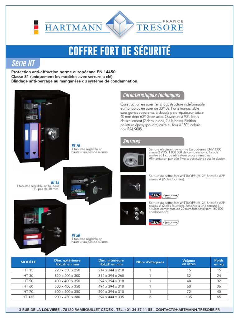 Coffre-fort Sécurité SANCTUARY 0,36 Ft³ - Numérique Digital - Noir