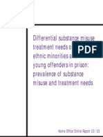 Differential Substance Misuse Treatment Needs of Women, Ethnic Minorities and Young Offenders in Prison - Prevalence of Substance Misuse and Treatment Needs (2003)