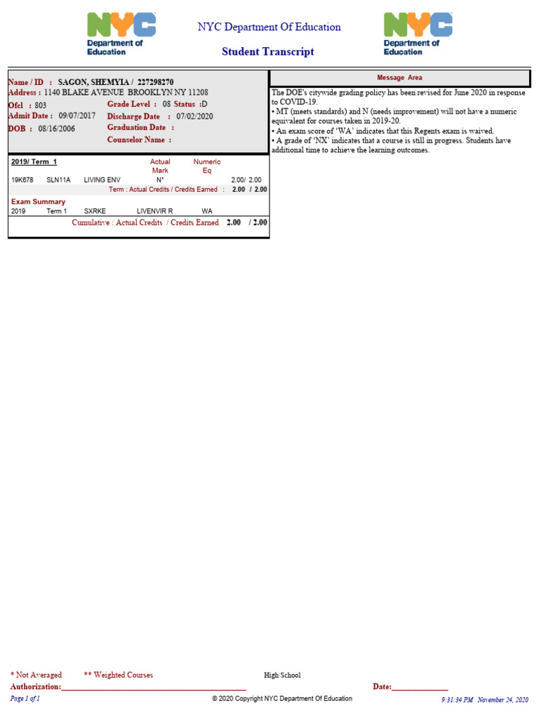 Transcript PDF Transcript pdf
