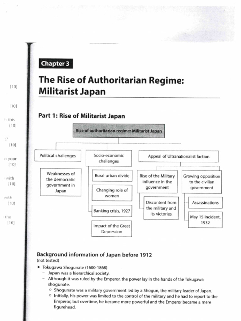 CHP 3 - Militarist Japan - Notes - 2024 | PDF