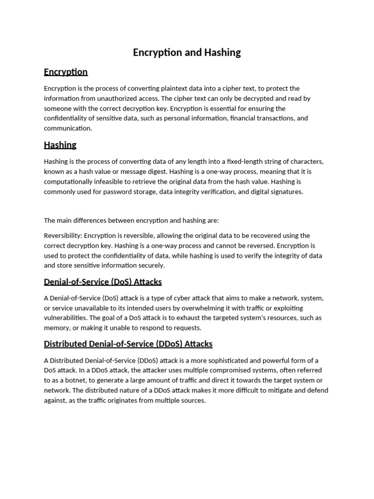 Encryption and Hashing | PDF