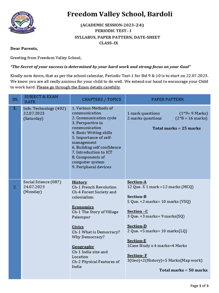 Class 09 PT1 23-24 | PDF | Equations | Line (Geometry)