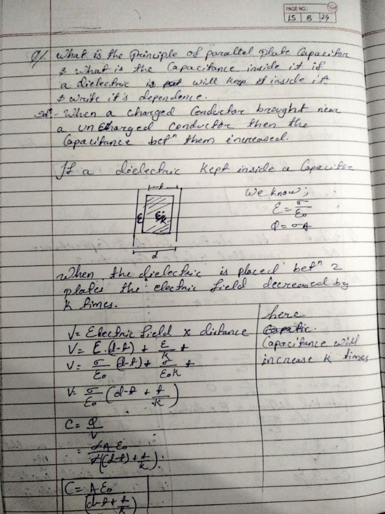 Class Xii Physics Capacitor | PDF