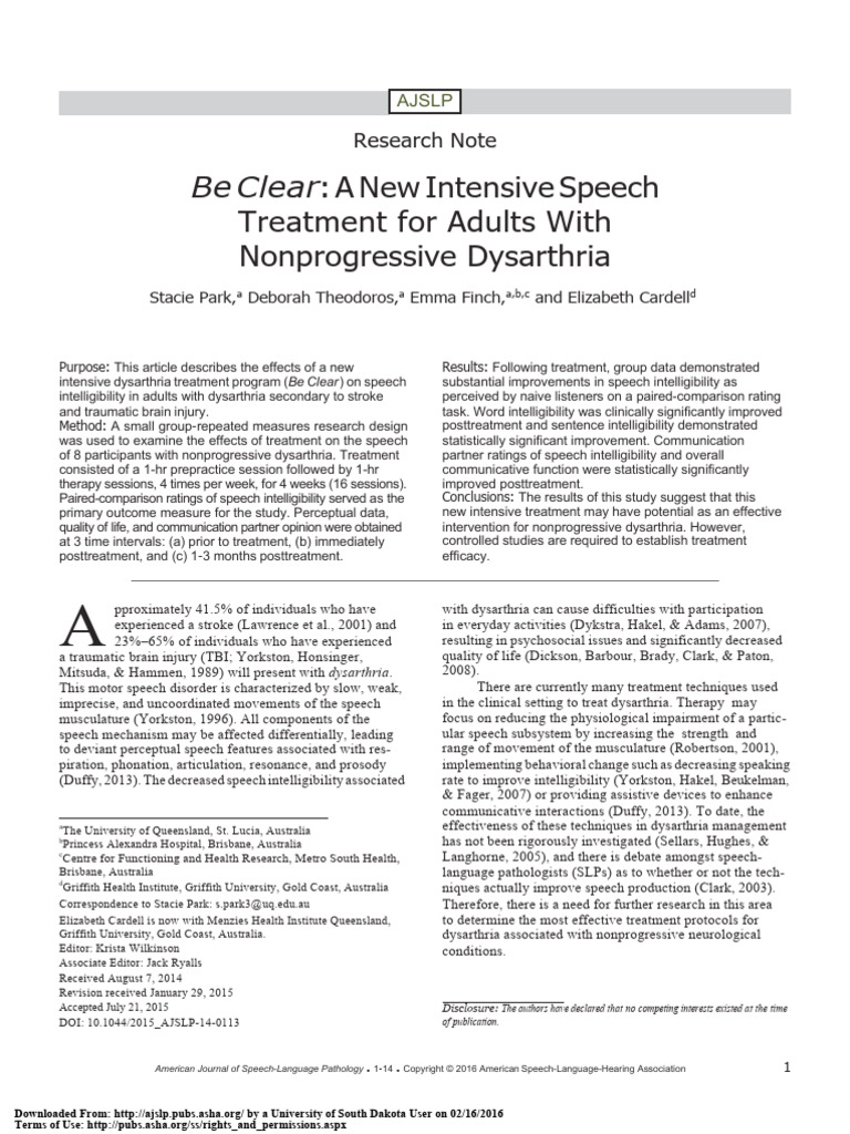 Be Clear Program | PDF