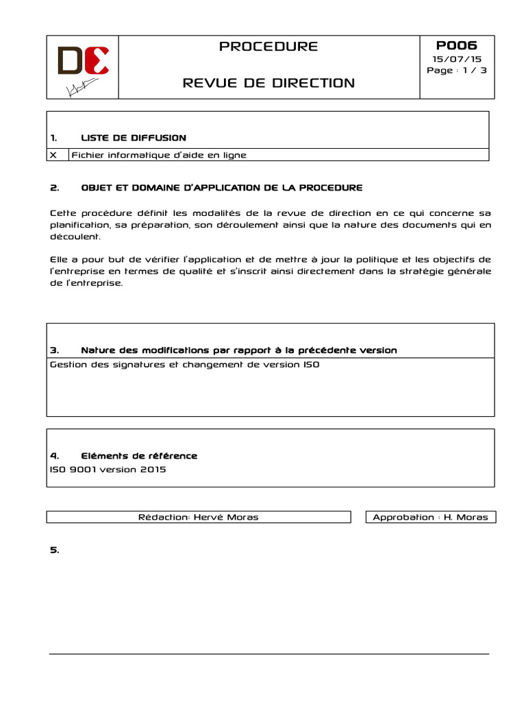 P006 Revue de Direction PDF