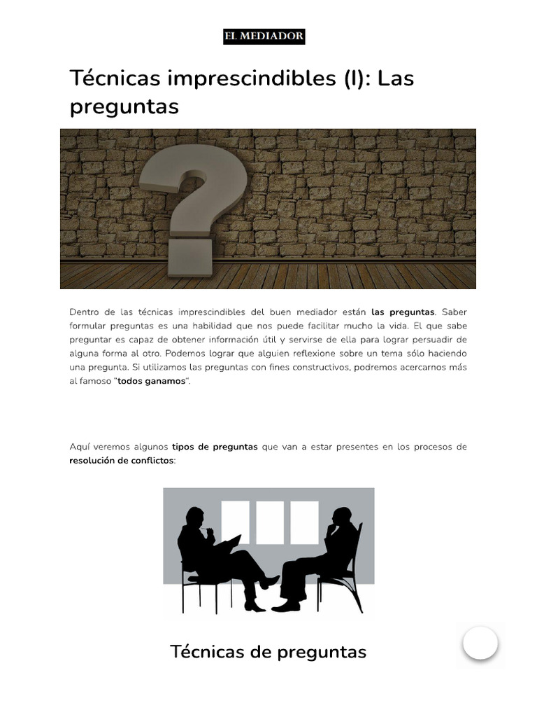 La Importancia de Las Preguntas - Técni... y Tipos de Preguntas - Saber ...