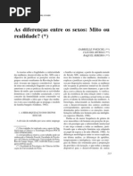 As grandes diferenças entre os sexos mito ou realidade