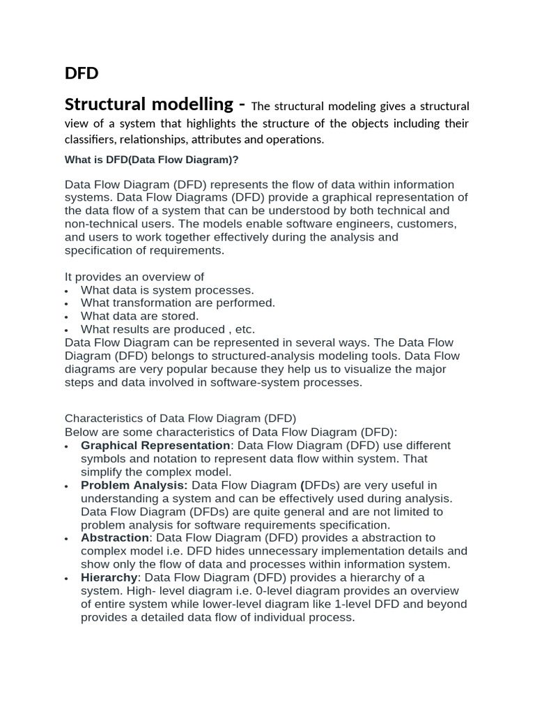DFD Structural Modelling | PDF