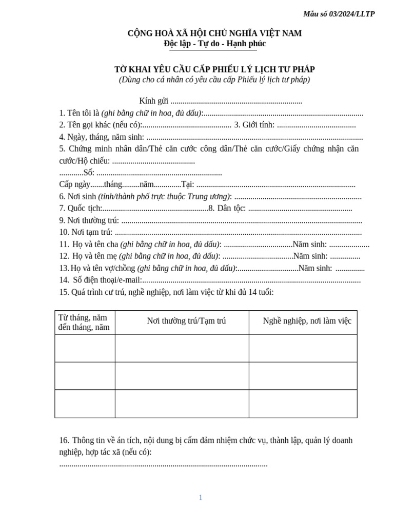 Mẫu 03 - 2024 - LLTP | PDF