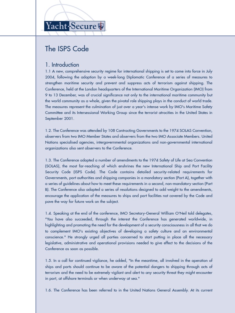 ISPS Code | PDF