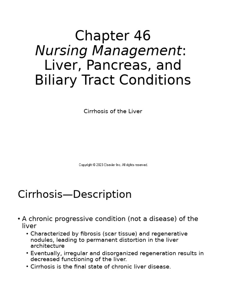 Cirrhosis of the Liver | PDF