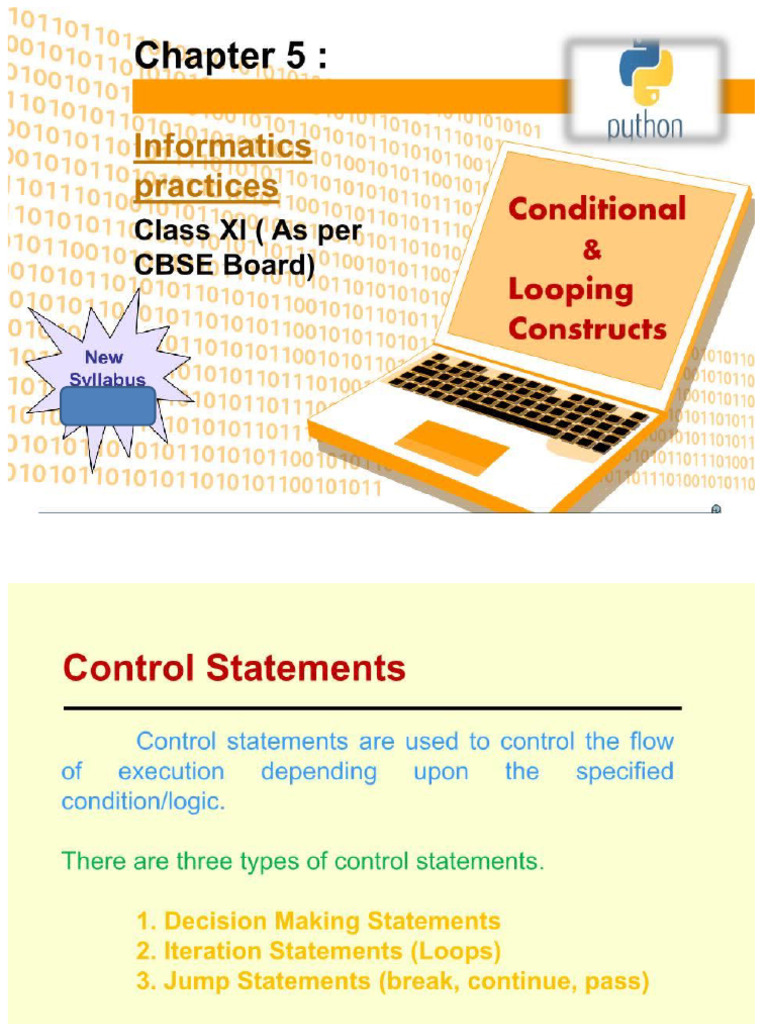 CH 5 Conditional and Looping Constructs | PDF