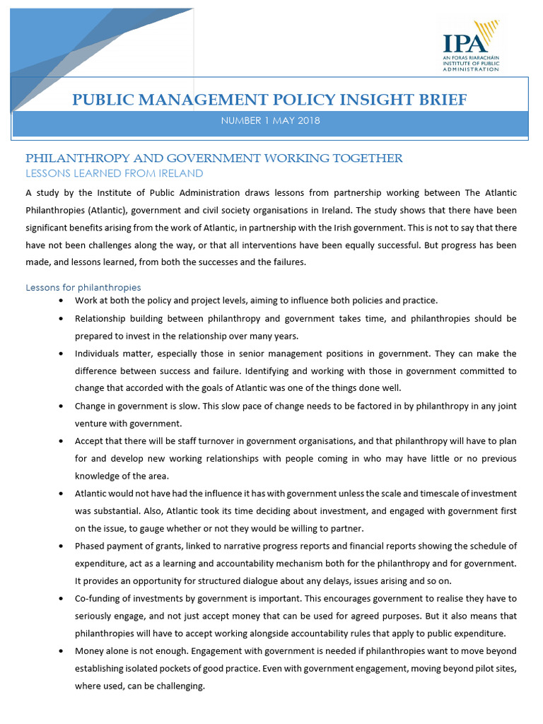 Policy Brief 1 Lessons Learned | PDF