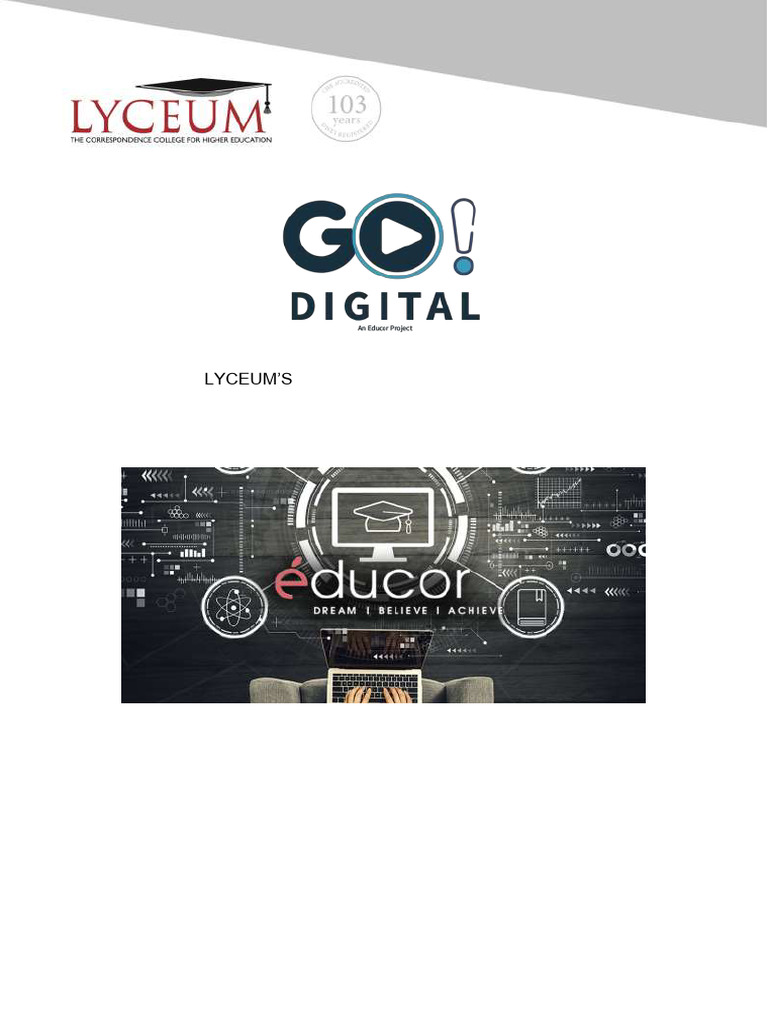 GO! Digital - Introduction To MyLyceum - Login V2 | PDF