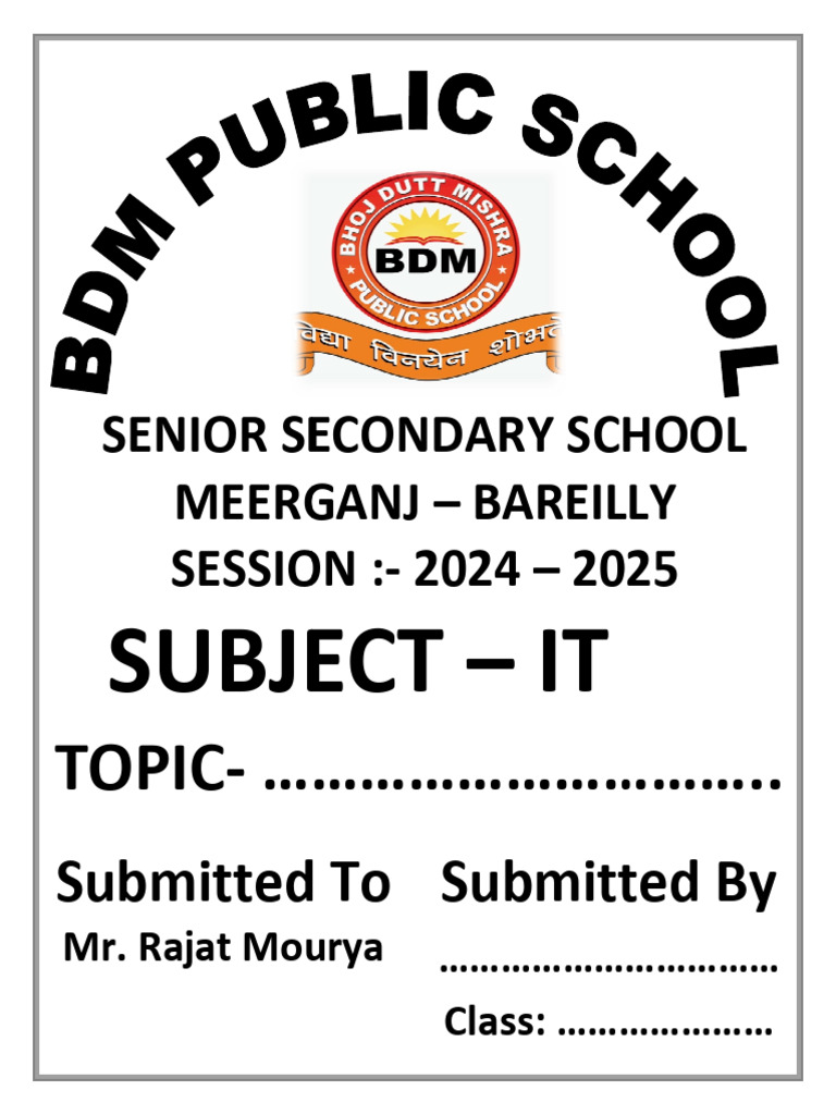 Front pages class pdf