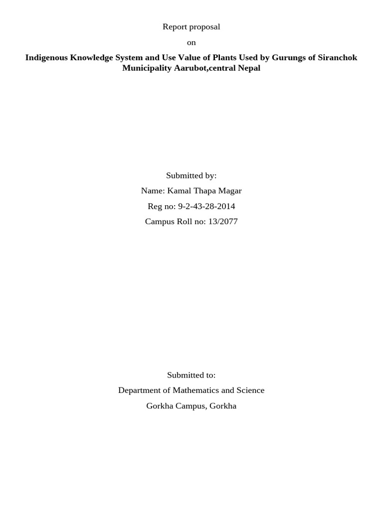 Report Proposal 4th New | PDF