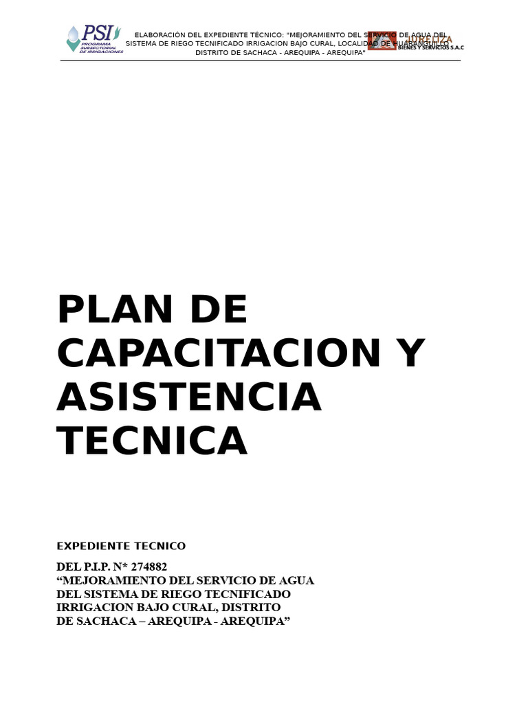Plan de Capacitacion | PDF