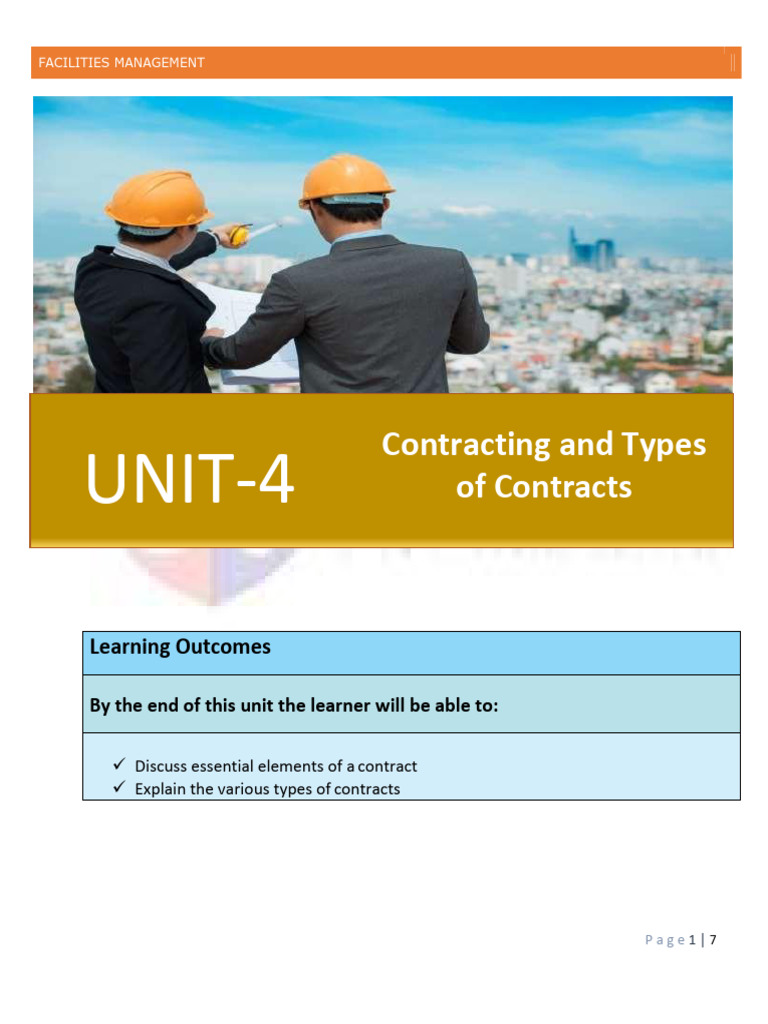 Contracting and Types of Contracts | PDF