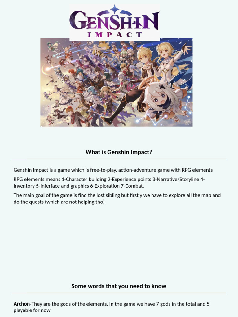 Genhsin Impact - Pptxfinal2 | PDF