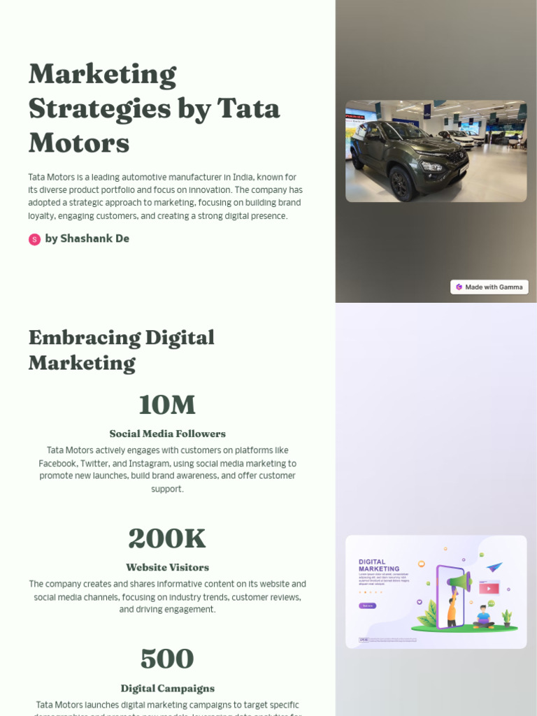 Marketing Strategies by Tata Motors | PDF