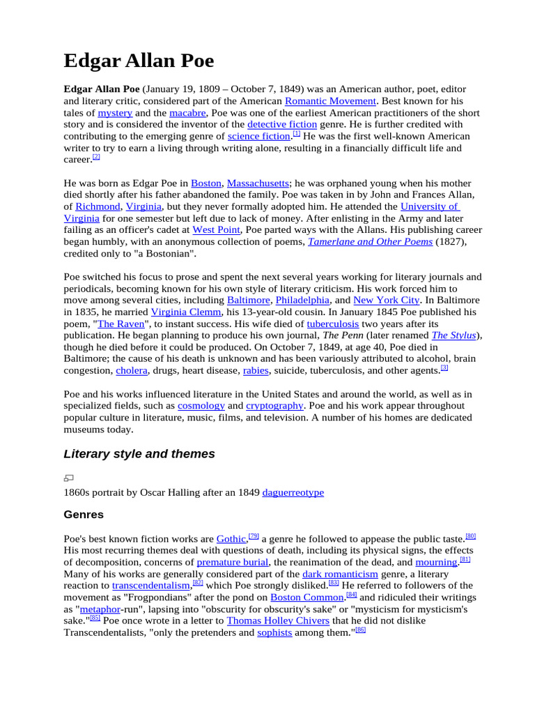 Edgar Allan Poe | PDF
