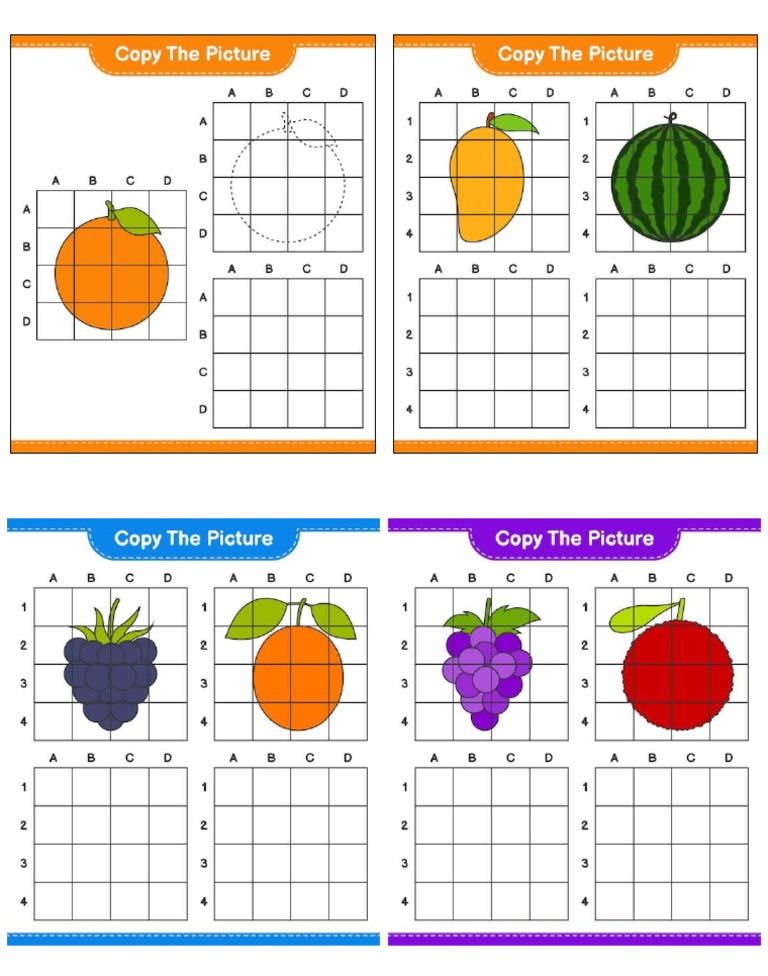 dibujar-frutas-con-cuadriculas-pdf