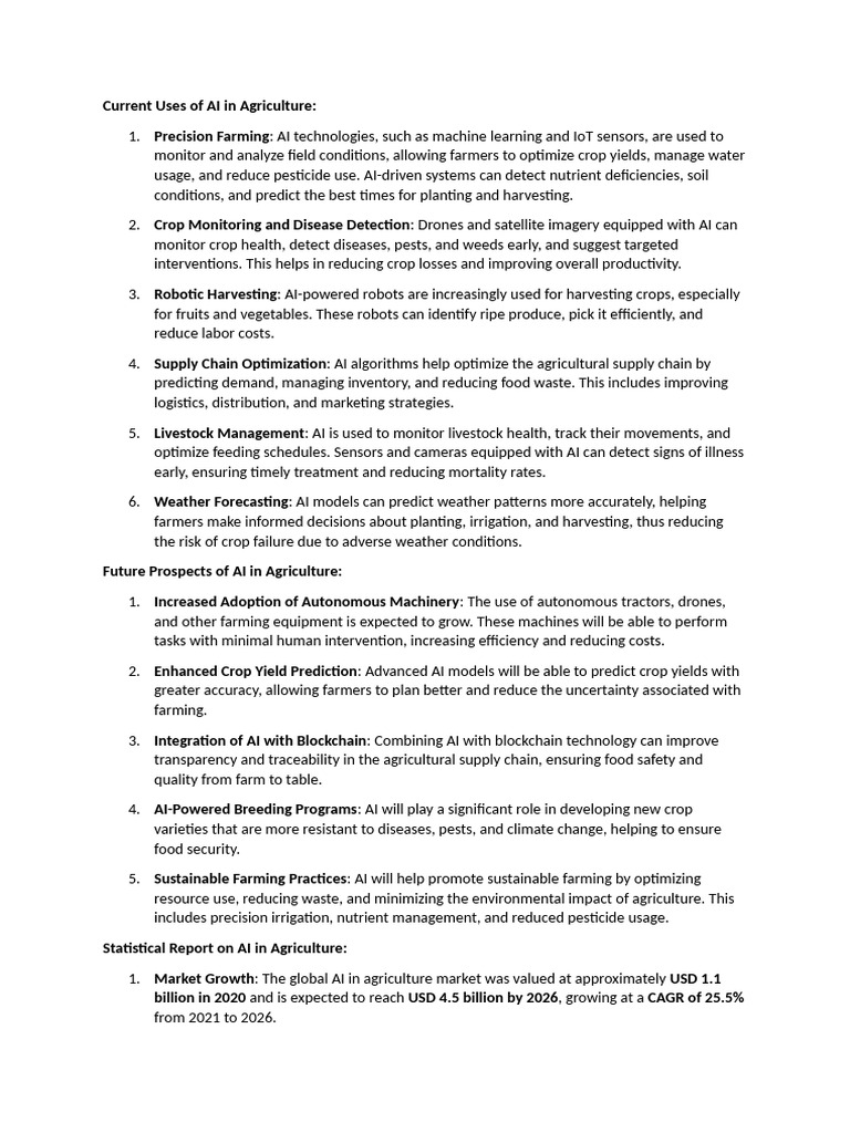 AI Innovations Transforming Agriculture | PDF | Agriculture ...