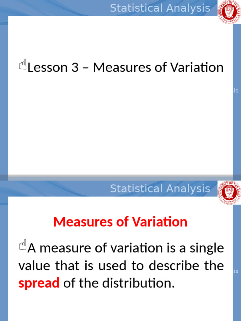 Topic 3 Measures of Variation | PDF
